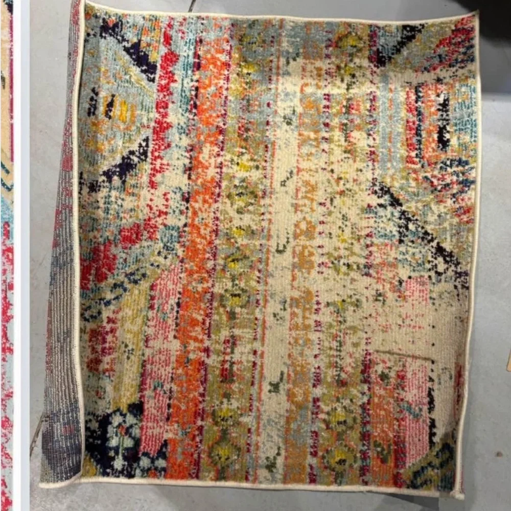 Abstract Multicolor Area Rug - Picture 3 of 3